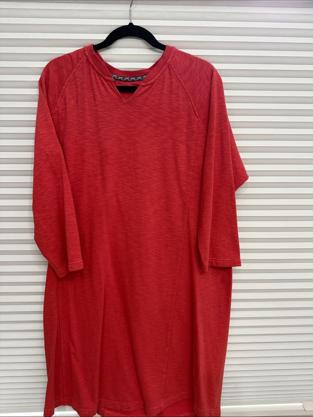 Orvis Salmon color  3/4 -Sleeve T-shirt Dress - NWOT